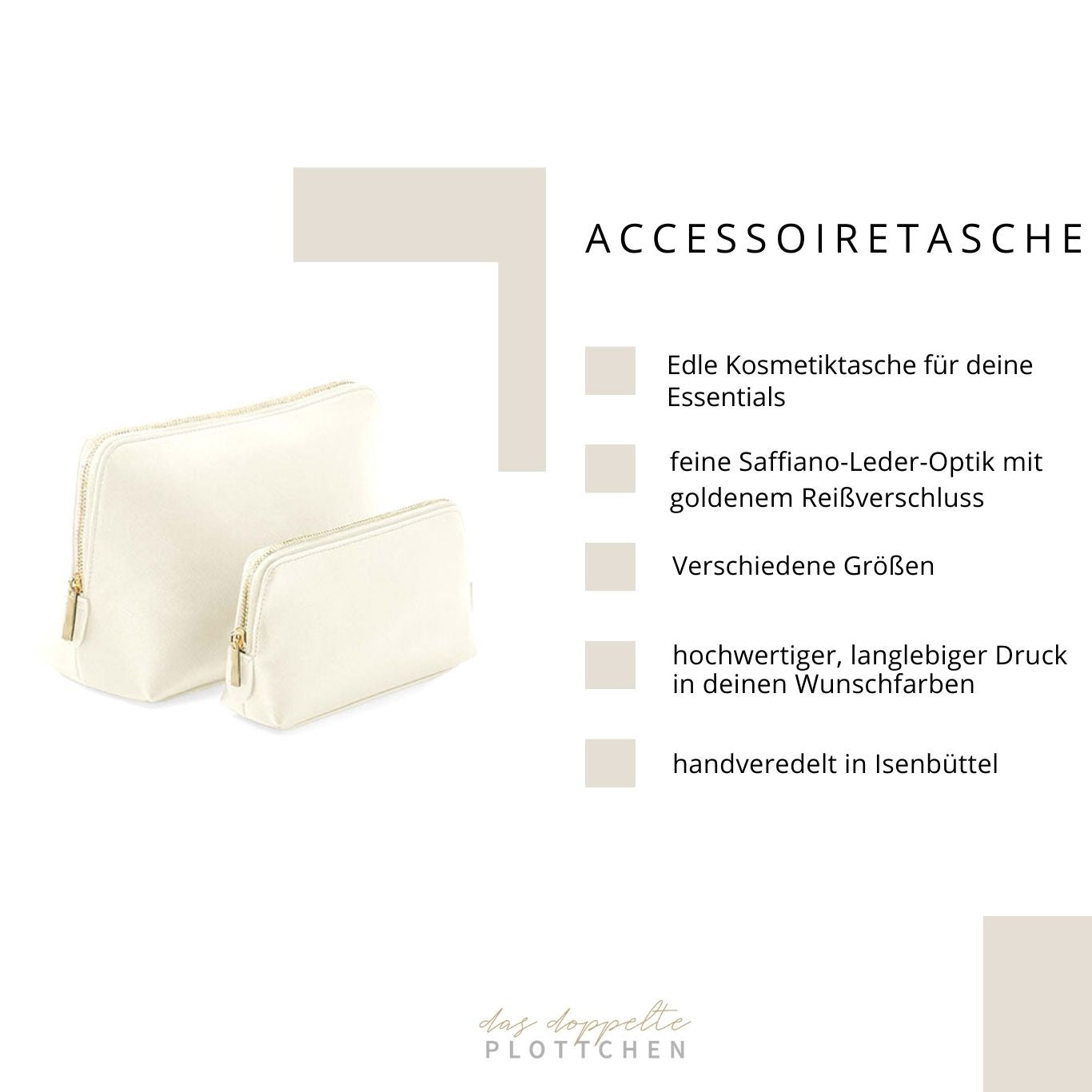 Accessoiretasche HERZCHEN personalisiert das doppelte Plottchen®