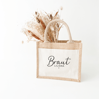 Jutetasche BRAUT personalisiert das doppelte Plottchen®