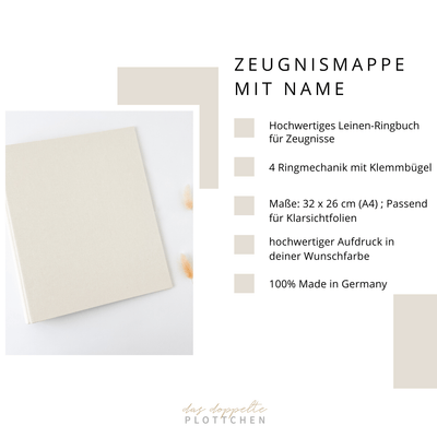 Zeugnismappe INITIAL personalisiert das doppelte Plottchen®