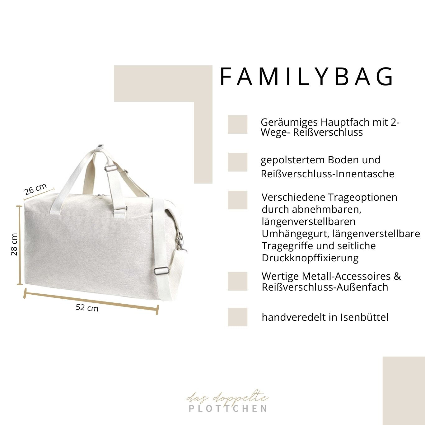 Familybagbag HERZ personalisiert das doppelte Plottchen®
