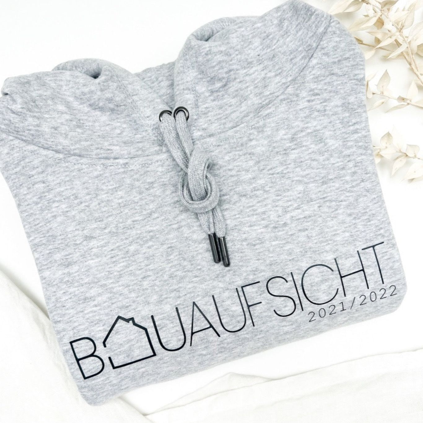 Hoodie BAUAUFSICHT (FÜR IHN) personalisiert das doppelte Plottchen®