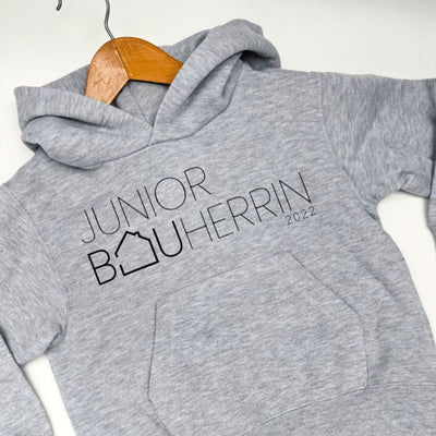 Hoodie JUNIOR-BAUHERR/IN & JAHR personalisiert das doppelte Plottchen®
