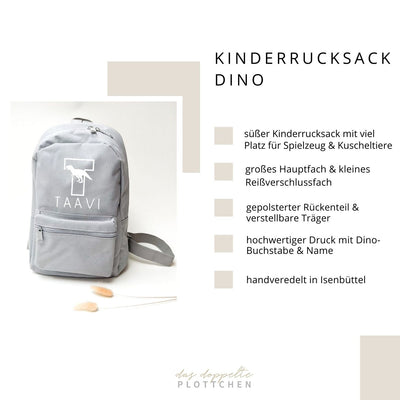 Kinderrucksack DINO personalisiert das doppelte Plottchen®
