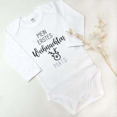 Langarmbody ERSTES WEIHNACHTEN personalisiert das doppelte Plottchen®
