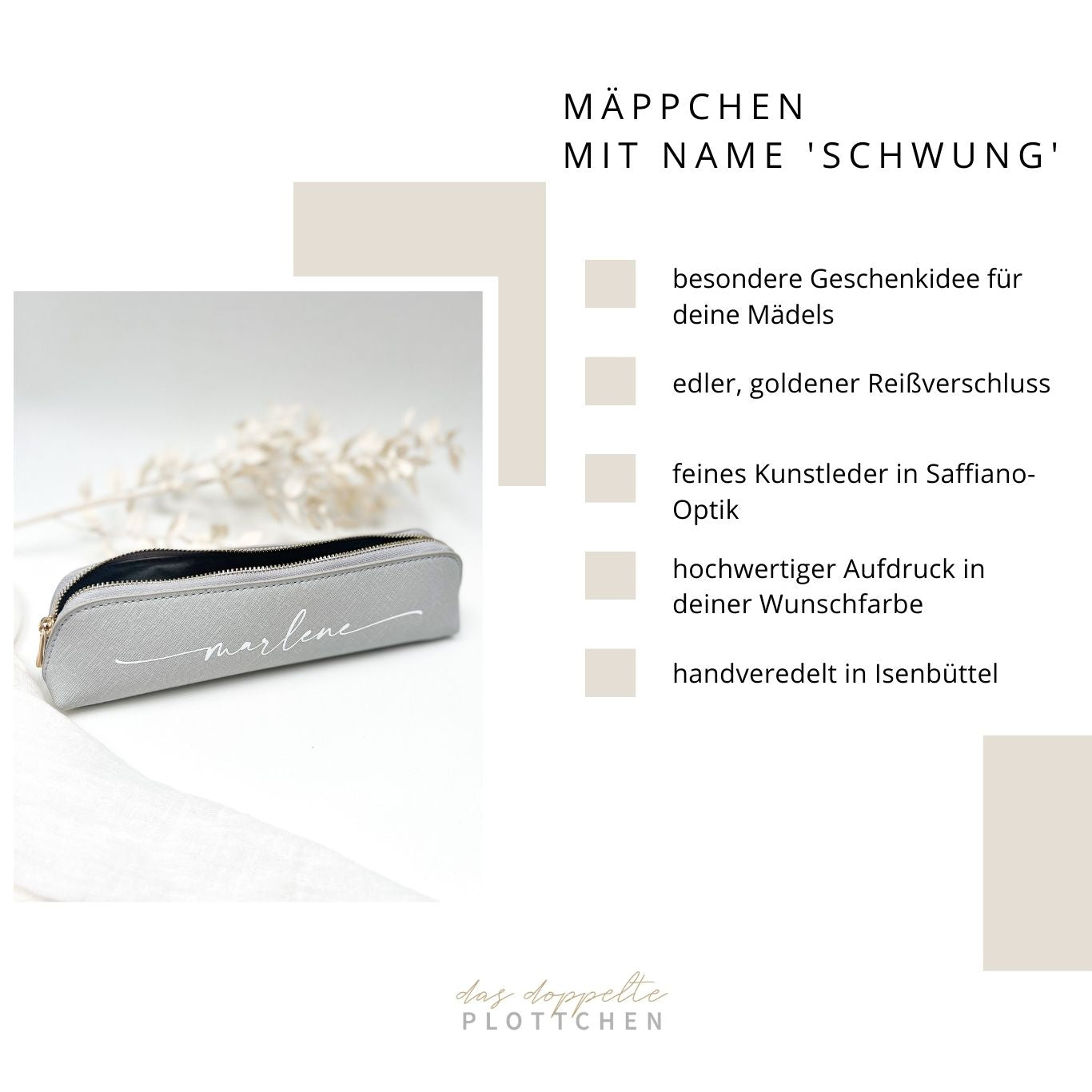 Mäppchen SCHWUNG personalisiert das doppelte Plottchen®