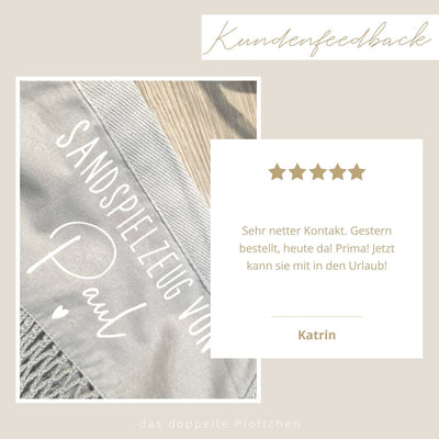 Netztasche SANDSPIELZEUG personalisiert das doppelte Plottchen®