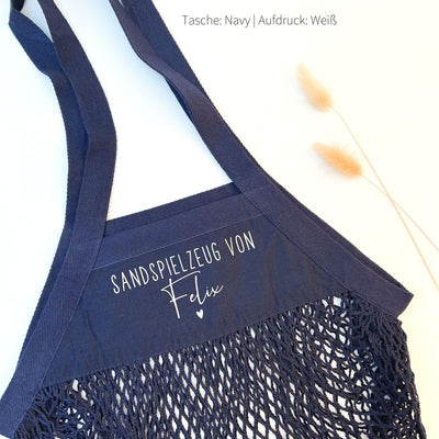 Netztasche SANDSPIELZEUG personalisiert das doppelte Plottchen®