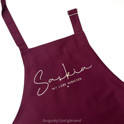 Schürze MIT LIEBE BACKEN personalisiert das doppelte Plottchen®