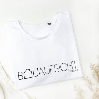 T-Shirt BAUAUFSICHT NAME (FÜR SIE) personalisiert das doppelte Plottchen®