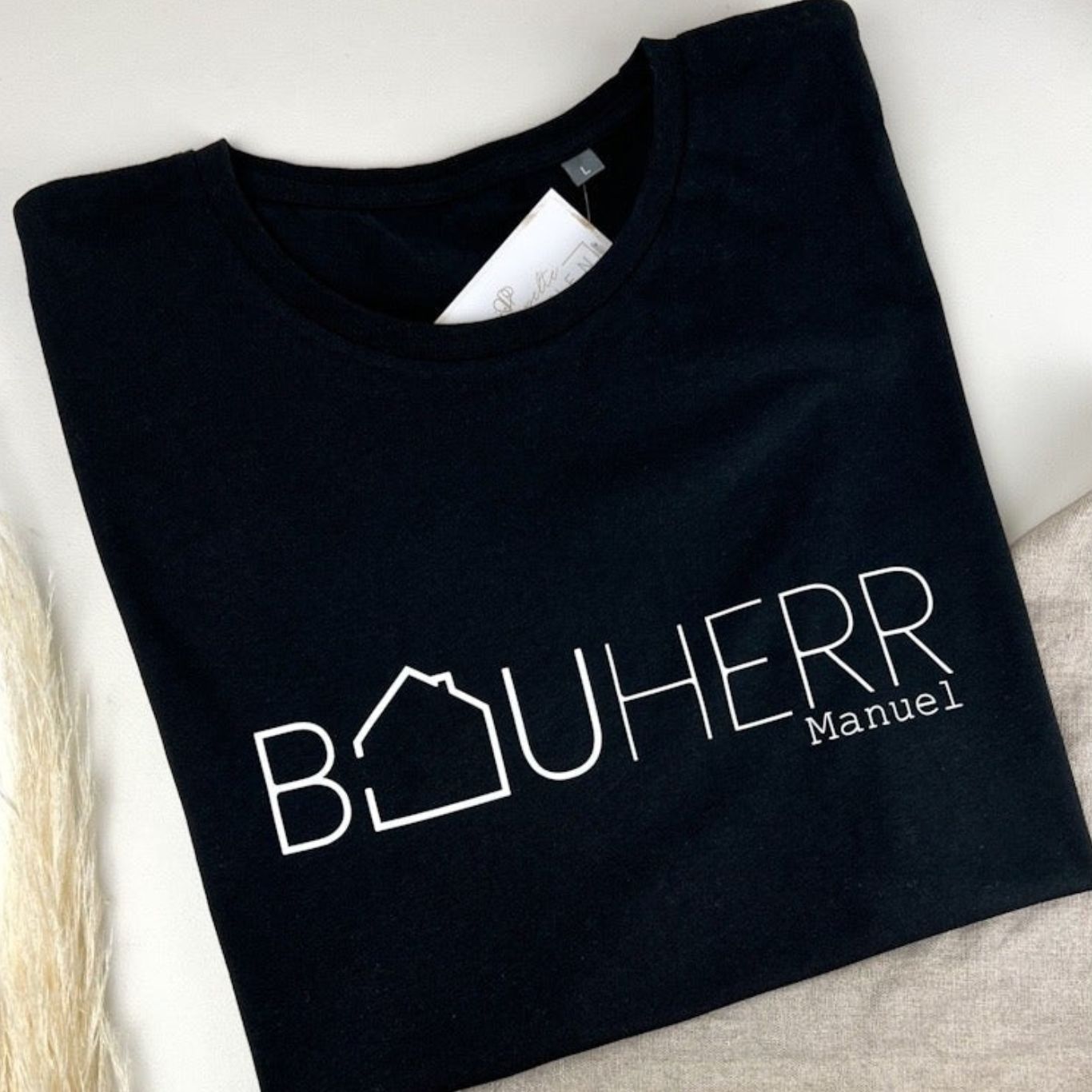 T-Shirt BAUHERR & NAME personalisiert das doppelte Plottchen®