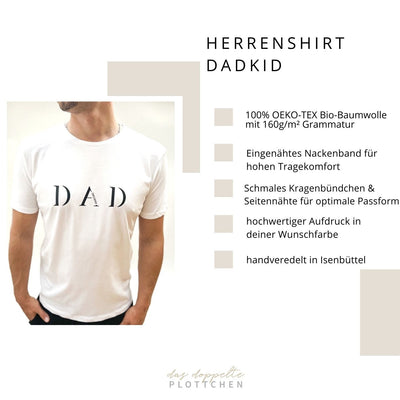 T-Shirt DADKID personalisiert das doppelte Plottchen®