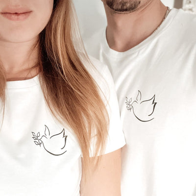 T-Shirt FRIEDENSTAUBE personalisiert das doppelte Plottchen®