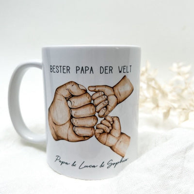 Tasse BESTER PAPA personalisiert das doppelte Plottchen®
