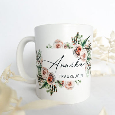 Tasse BLUMENKRANZ personalisiert das doppelte Plottchen®