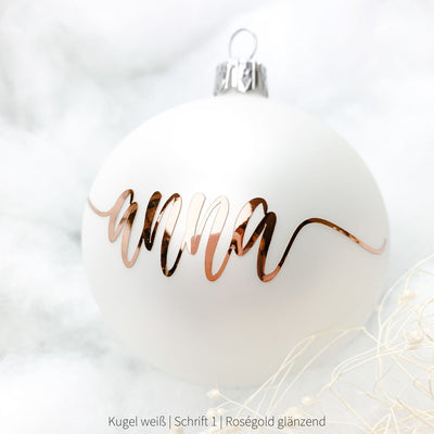 Weihnachtsbaumkugel NAME personalisiert das doppelte Plottchen®