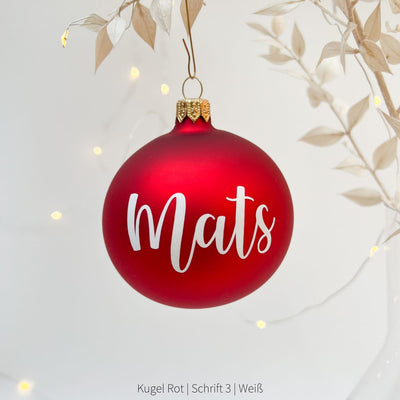 Weihnachtsbaumkugel NAME personalisiert das doppelte Plottchen®